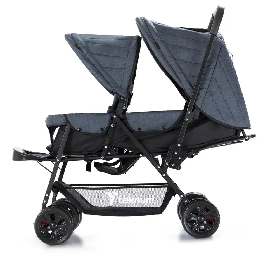 Teknum Double Baby Stroller - Grey