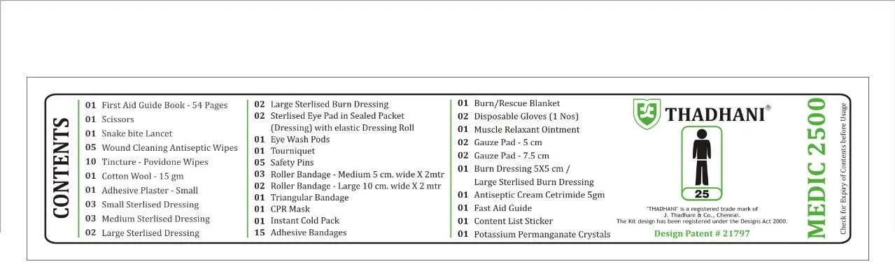 THADHANI First Aid Kit – MEDIC 2500 SERIES