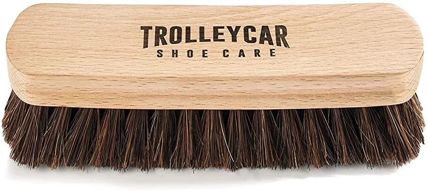 Trolleycar | 6” Large Horsehair Shoe Shine Brush for Shoes