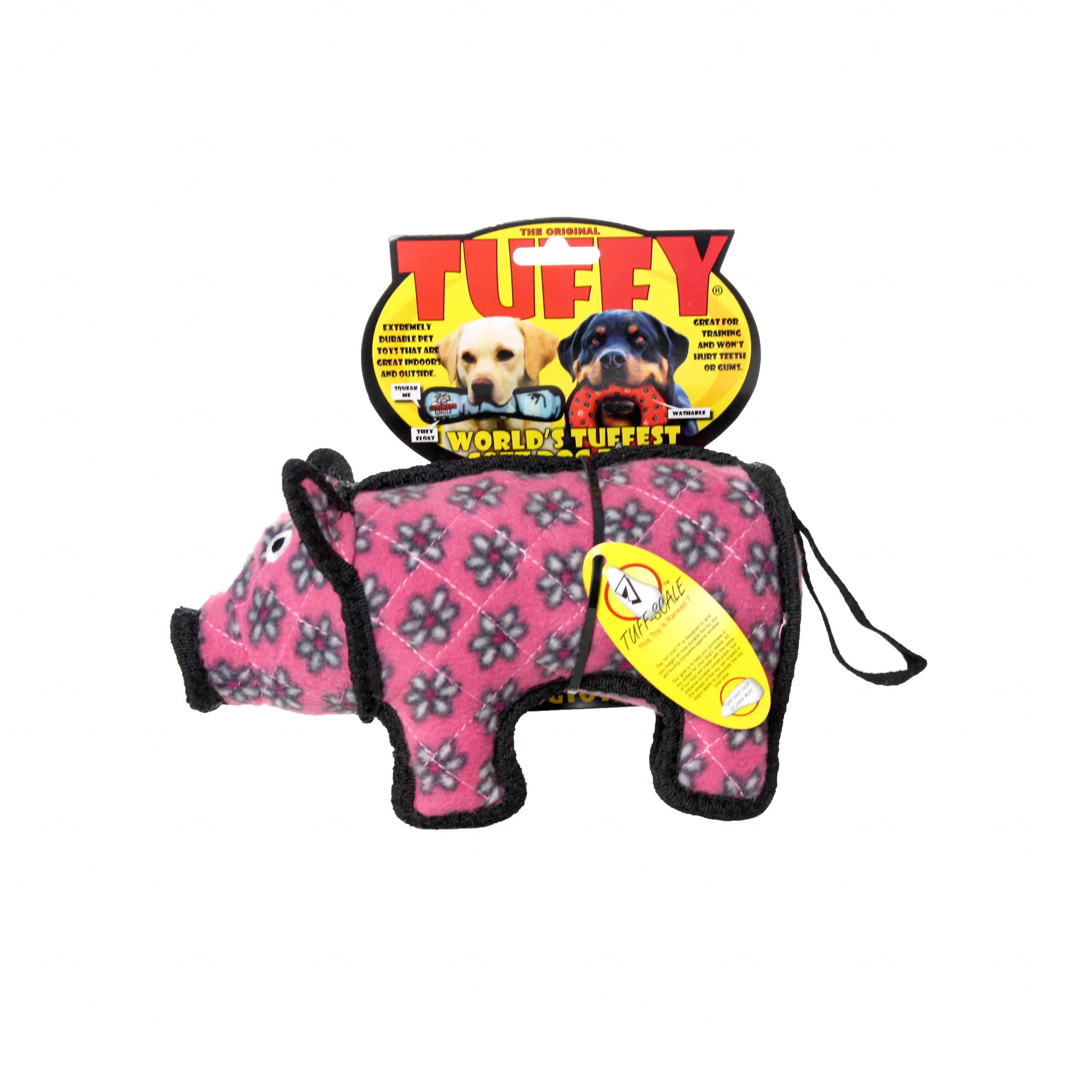 Tuffy Dog Toys - VIP Products - Tuffy Jr Barnyard Pig, Durable, Tough, Squeaky Dog Toy