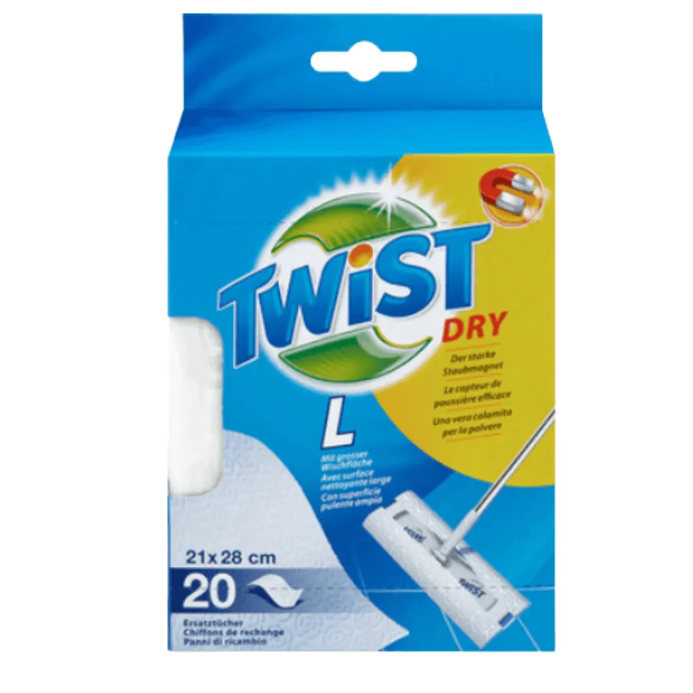 Twist Floor Cleaning Quick Mop Dry or Wet System Starter Kits - Large, X Large, Refill Pads