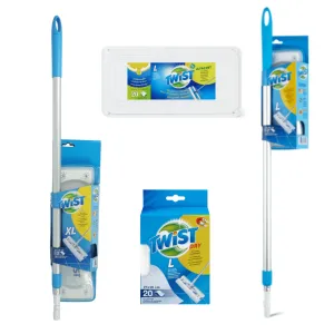 Twist Floor Cleaning Quick Mop Dry or Wet System Starter Kits - Large, X Large, Refill Pads