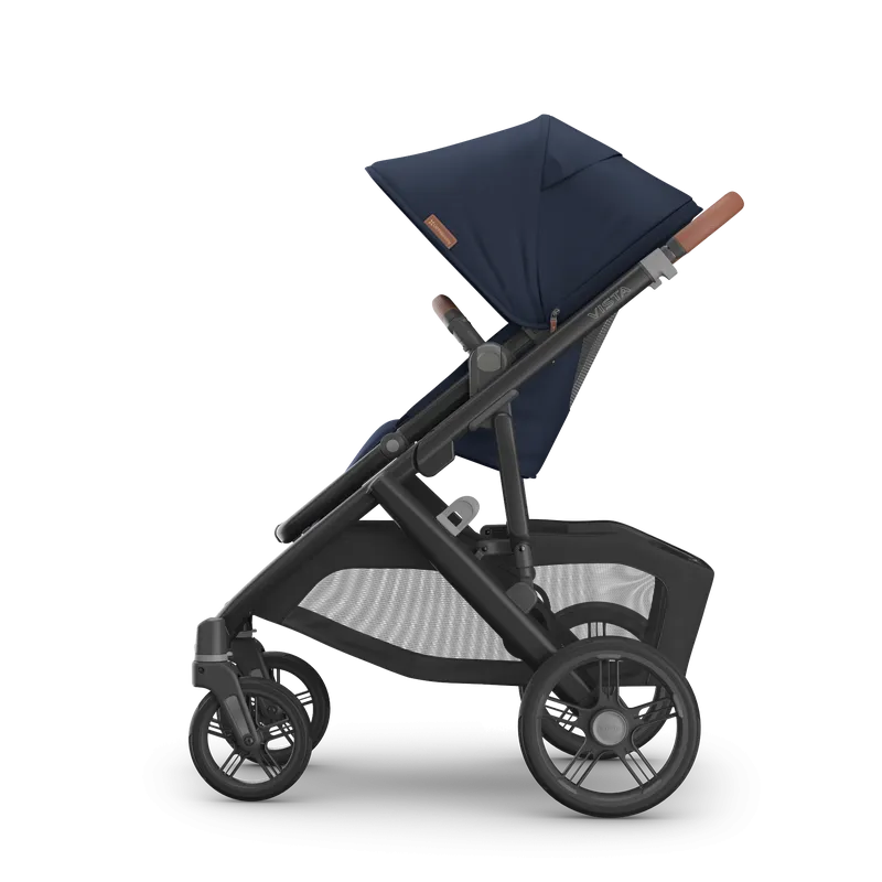 UPPAbaby Vista V3 Stroller & Bassinet Bundle - Noa (Navy / Carbon Frame / Saddle Leather)