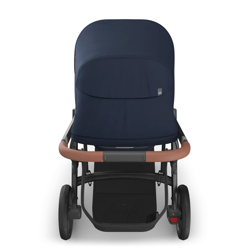 UPPAbaby Vista V3 Stroller & Bassinet Bundle - Noa (Navy / Carbon Frame / Saddle Leather)