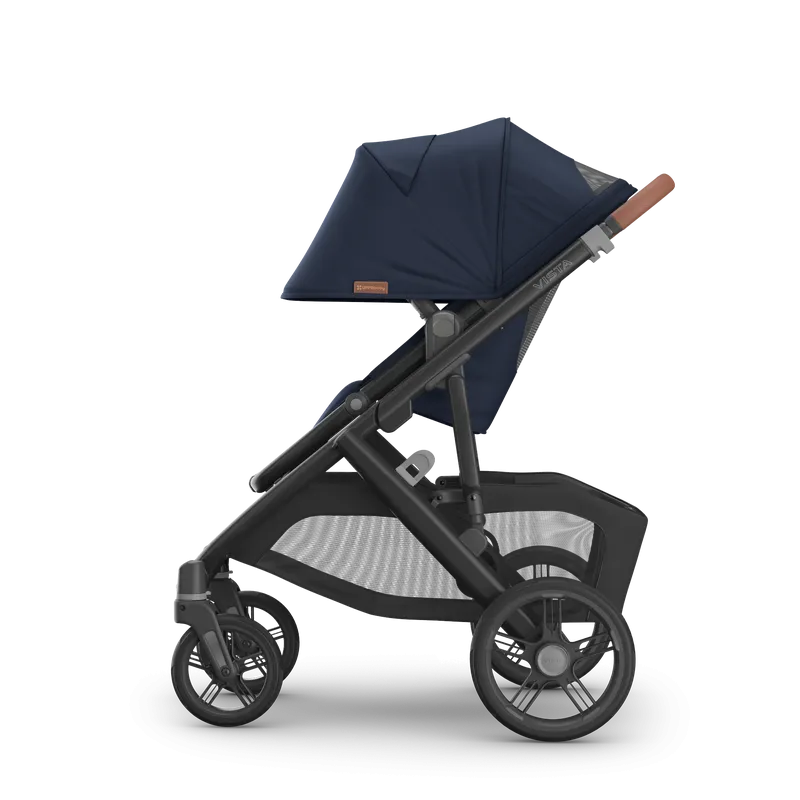 UPPAbaby Vista V3 Stroller & Bassinet Bundle - Noa (Navy / Carbon Frame / Saddle Leather)