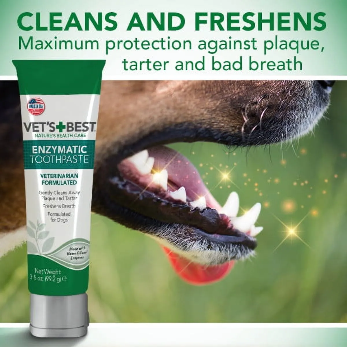 Vet's Best Enzymatic Dog Toothpaste, Fresh Breath Dental Care Gel, 35 Ounces